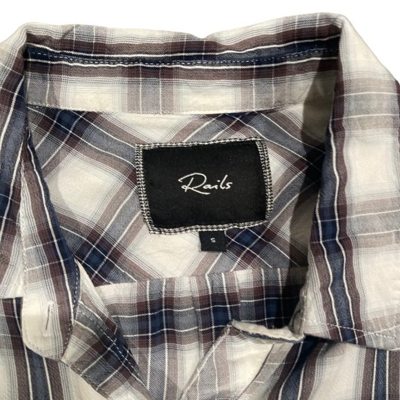 Rails Women's Lightweight Plaid Button Down, Size Small - Picture 5 of 12